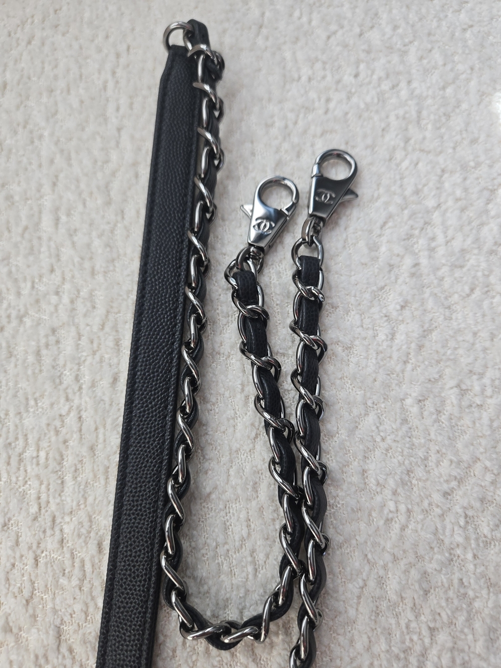 CHANEL Coco Handle Chevron Caviar Bag – Grayish Black - Picture 15 of 17